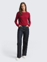 Pulover tricotat texturat - Roşu_213011