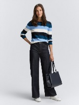 Pleteni pulover s teksturom - Uzorak/višebojna_4282981