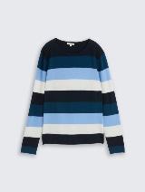 Pleteni pulover s teksturom - Uzorak/višebojna_4282981