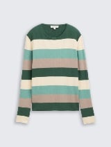 Pleteni džemper sa teksturom - Uzorak/višebojna_6540925