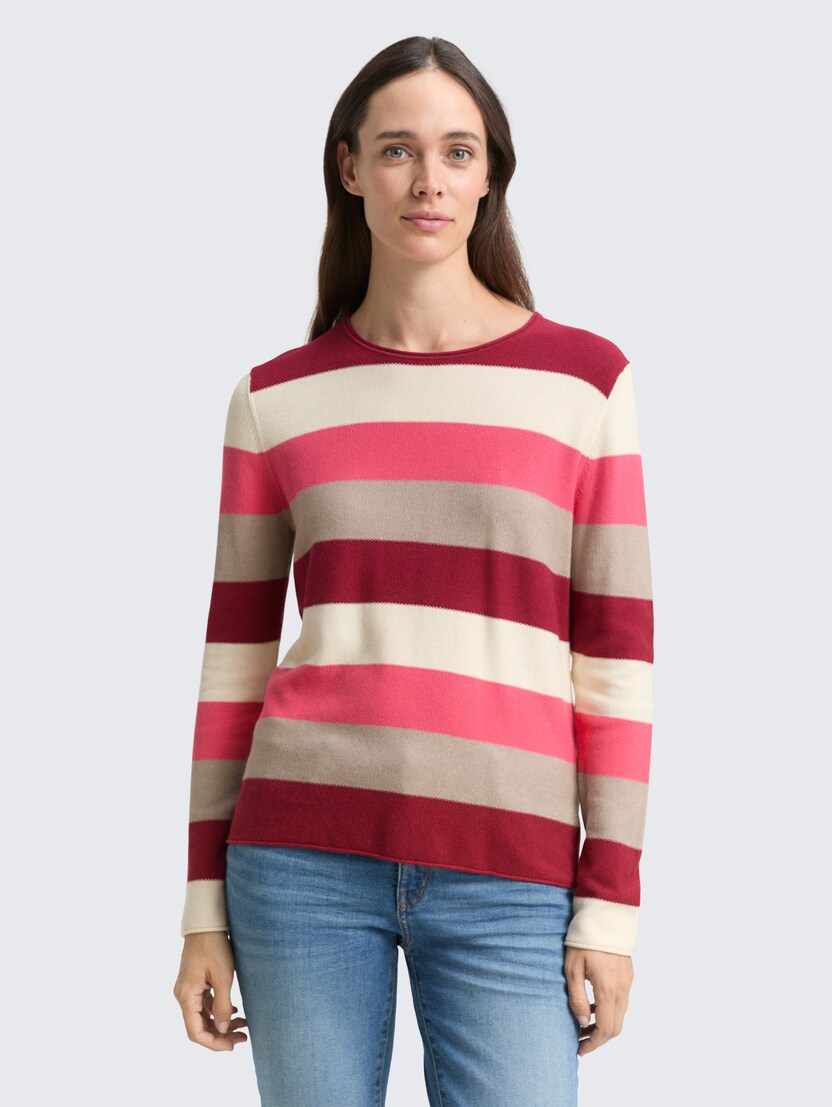 Pulover tricotat texturat - Model/Mai multe culori_980537