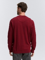 Pleteni pulover s okruglim izrezom - Crvena_7427650