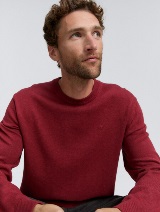 Pleteni pulover s okruglim izrezom - Crvena_7427650