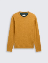 Pleteni pulover s okruglim izrezom - Smeđa_3630902