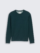 Pleteni pulover s okruglim izrezom - Zelena_5080263