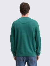 Pleteni pulover s okruglim izrezom - Zelena_6157230