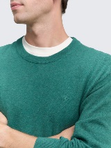 Pleteni pulover s okruglim izrezom - Zelena_6157230