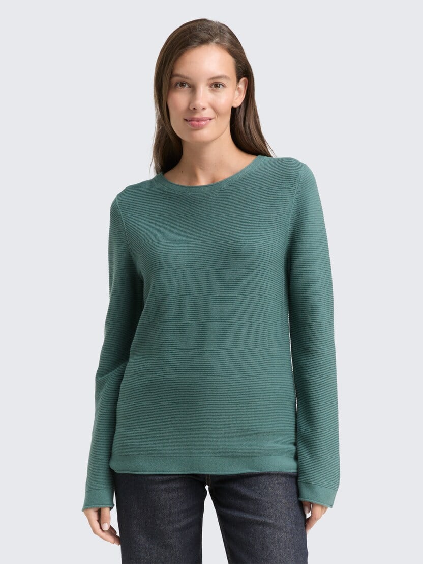 Pulover tricotat - Verde_531343