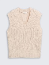 Pleteni prsluk - Bež_7695596