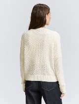 Cardigan tricotat - Alb_4427149