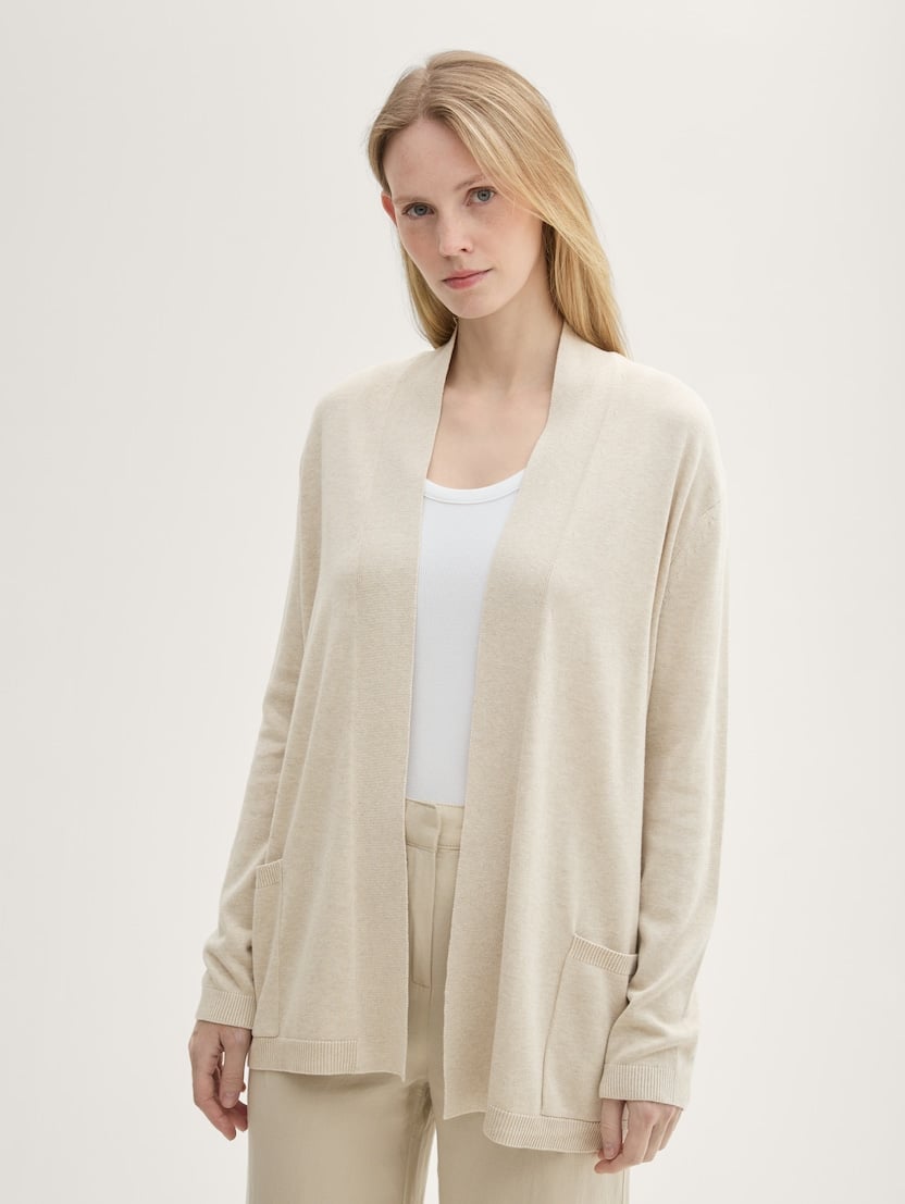 Cardigan tricotat - Bej_3062057