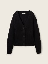 Cardigan tricotat - Negru_523395