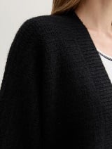 Cardigan tricotat - Negru_5301686