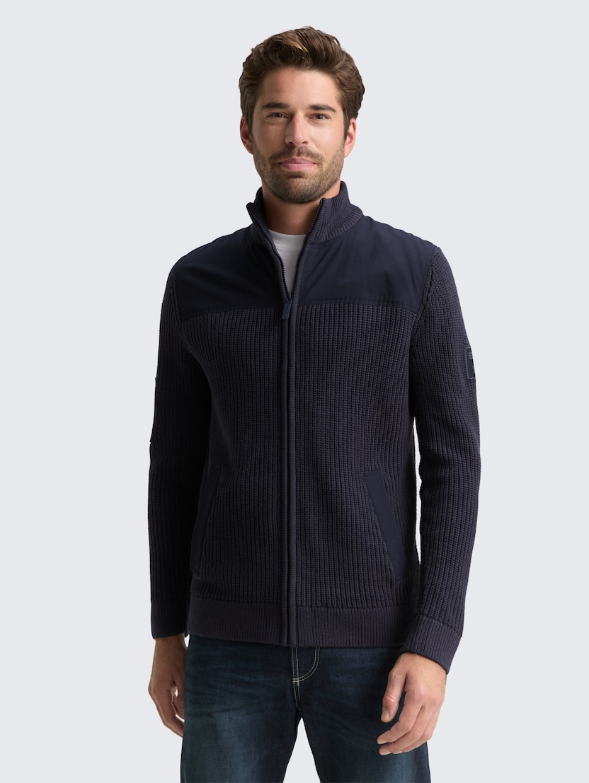 Pleteni kardigan - Plava-1048749-10668-15