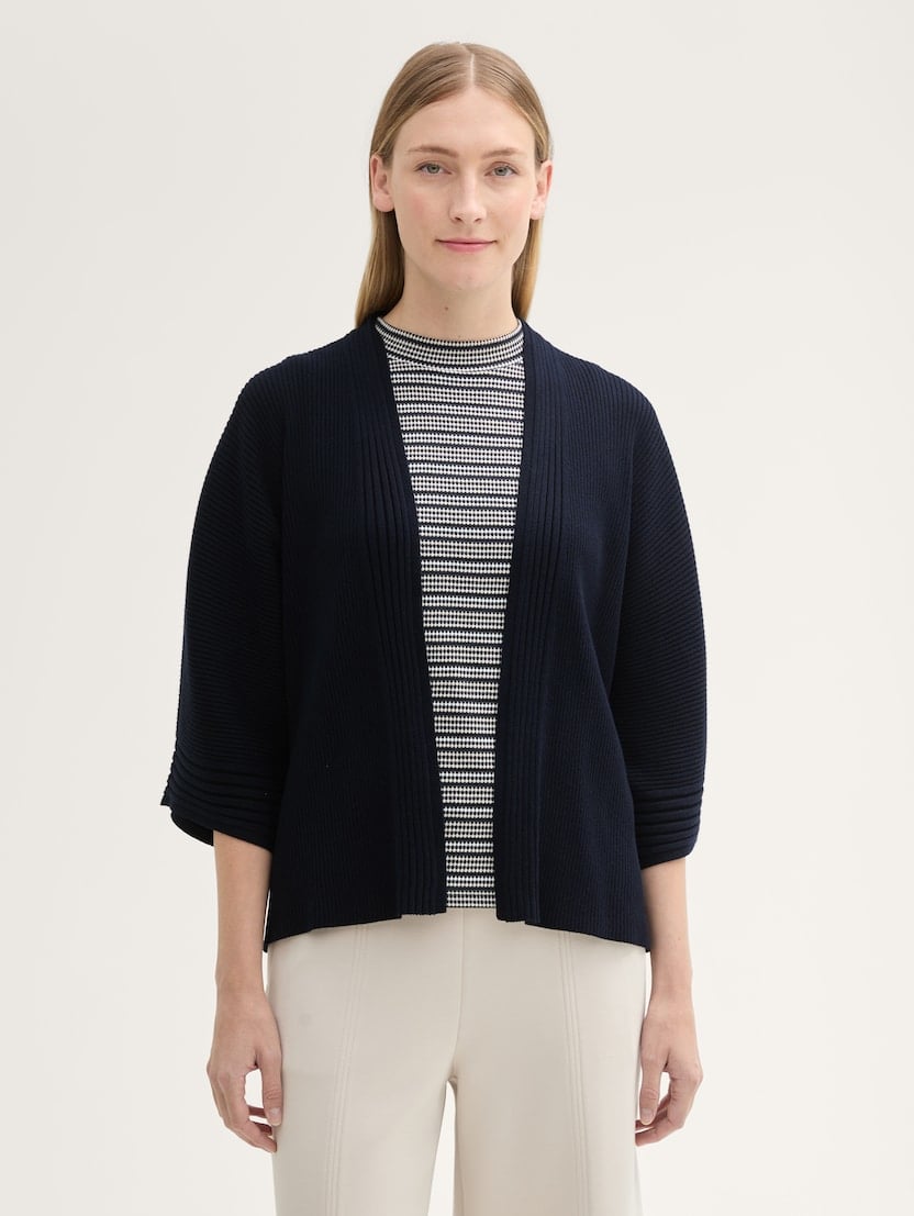 Cardigan tricotat - Albastru_1398019