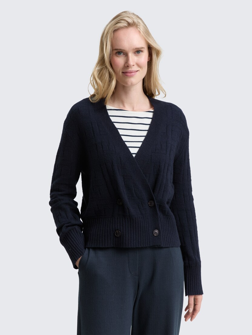 Cardigan tricotat - Albastru-1048323-11019-16