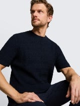 Tricou tricotat - Albastru_7534737