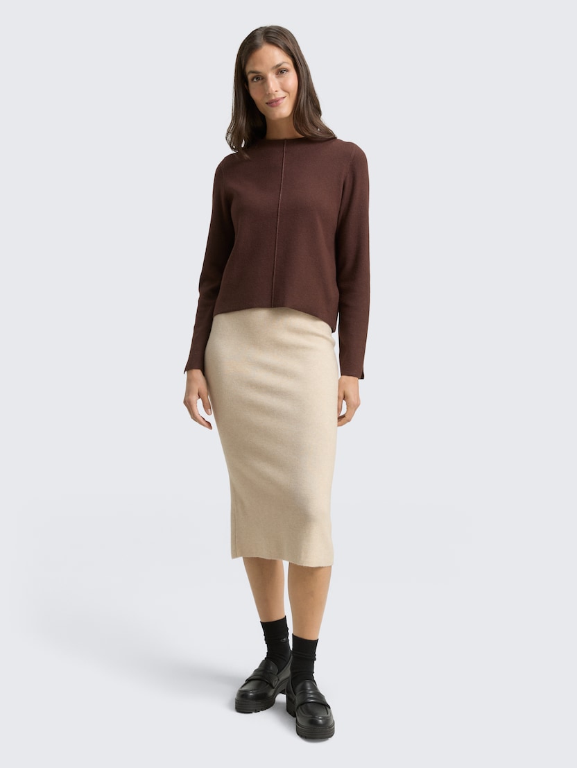 Pletena suknja - Bež_7377924