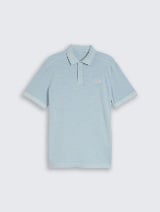 Tricou polo vopsit în ţesătură - Albastru_8142851