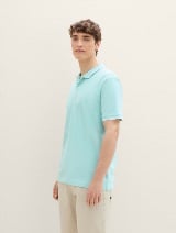 Tricou polo cu detalii la guler - Albastru_2412913