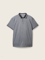 Tricou polo cu detalii la guler - Albastru_2705605