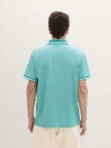 Tricou polo cu detalii la guler - Albastru_5673812