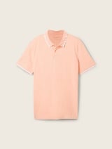 Tricou polo cu detalii la guler - Portocaliu_416272