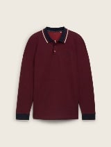 Tricou polo cu detalii la guler - Model/Mai multe culori_3115562