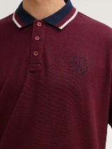 Tricou polo cu detalii la guler - Model/Mai multe culori_3115562