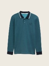 Tricou polo cu detalii la guler - Model/Mai multe culori_5490949