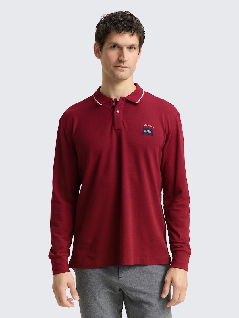 Polo majica s detaljima - Crvena-1048618-14155-14