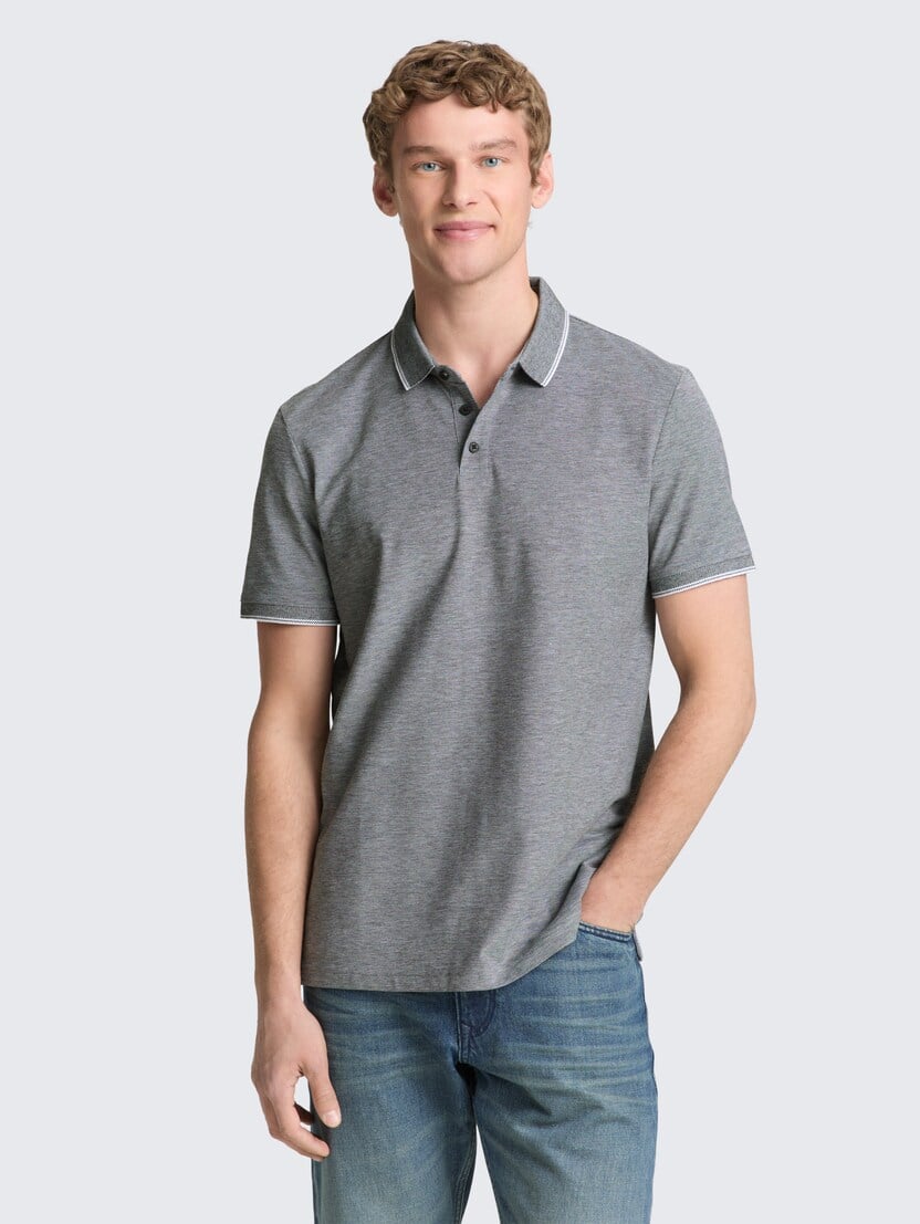 Polo majica z detajli - Vzorec/večbarvna_2796095