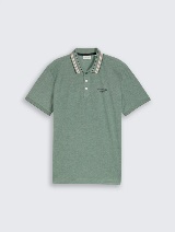 Tricou polo cu detalii - Verde_616119