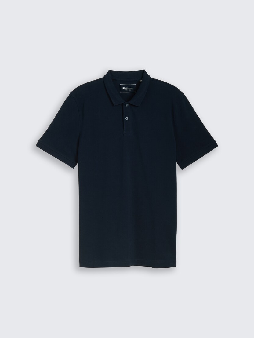Polo cu logo mic - Albastru_1670084