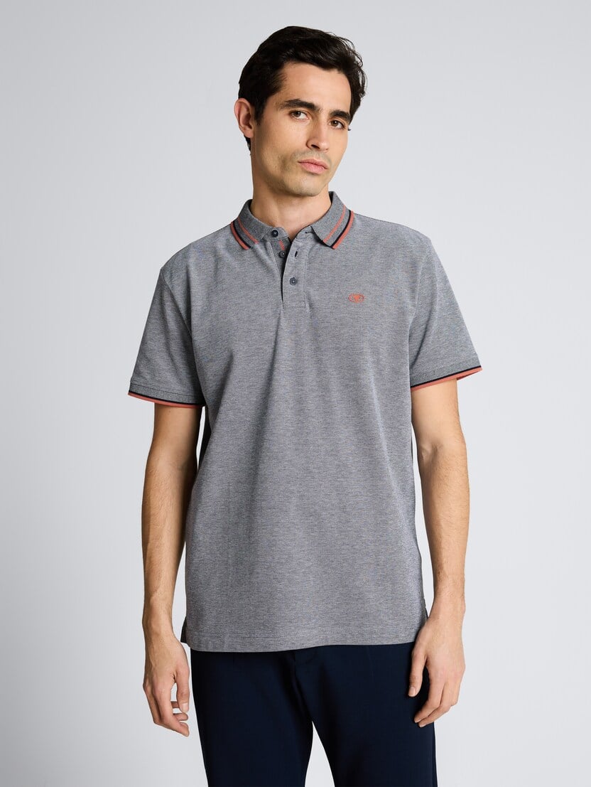 Polo cu logo mic - Albastru-1050778-24571-16