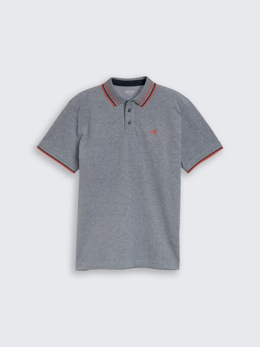 Polo cu logo mic - Albastru_9992342
