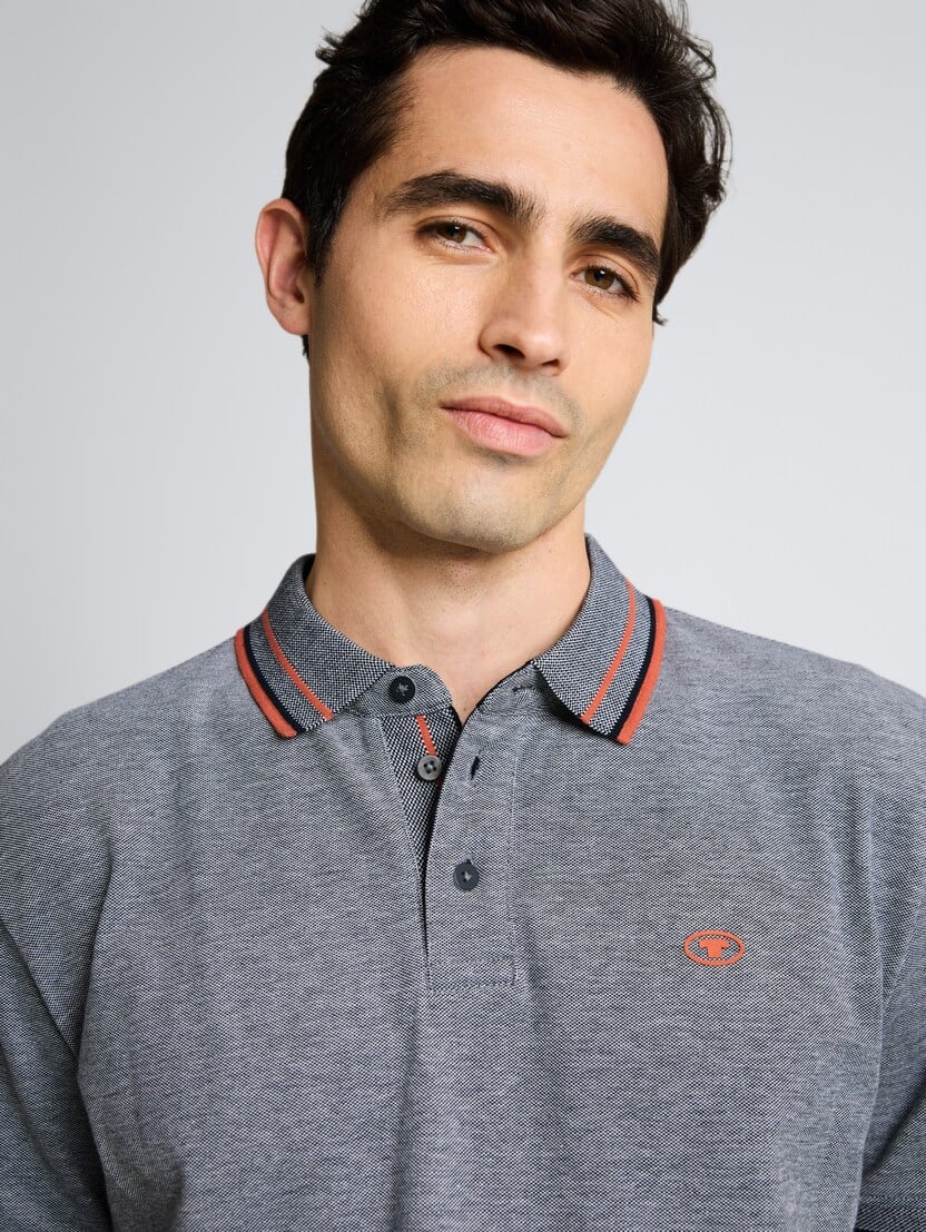 Polo cu logo mic - Albastru_9992342