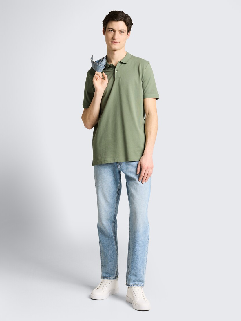 Polo-majica s malim logom - Zelena_5560082