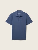 Tricou polo cu logo mic brodat - Albastru_1087097