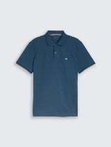 Polo-majica s malim izvezenim logom - Plava_1105645