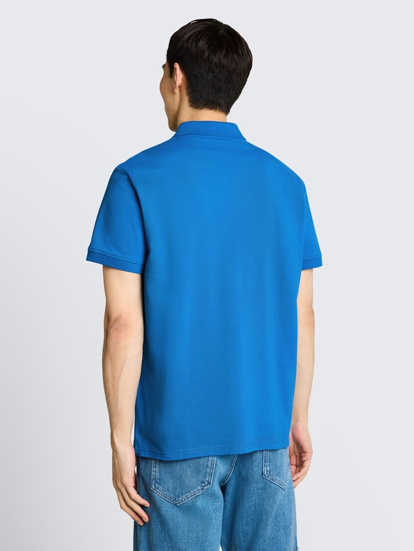 Tricou polo cu logo brodat mic - Albastru_1353890