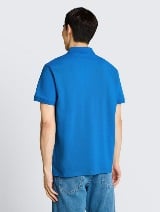 Tricou polo cu logo brodat mic - Albastru_1353890