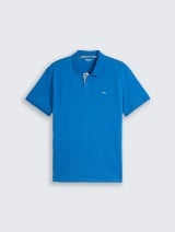 Tricou polo cu logo brodat mic - Albastru_1353890