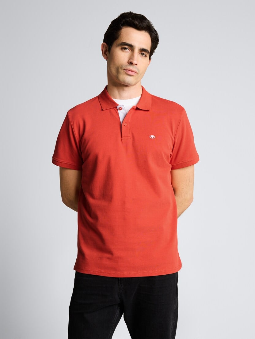 Polo majica sa malim izvezenim logom - Crvena-1031006-11214-15