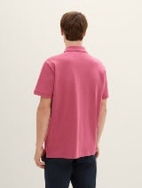 Tricou polo cu logo mic brodat - Roz_4457994