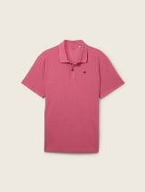 Tricou polo cu logo mic brodat - Roz_4457994