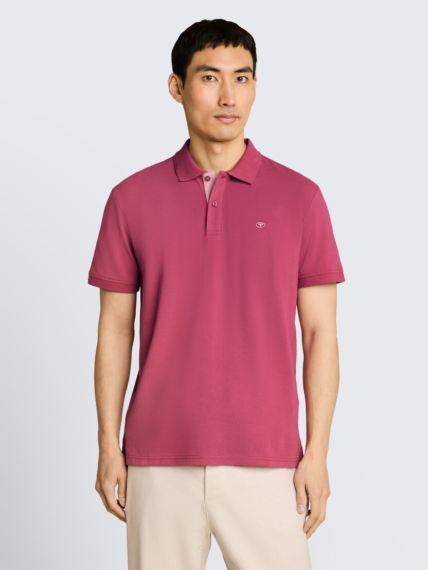 Polo-majica s malim izvezenim logom - Ružičasta_9970897