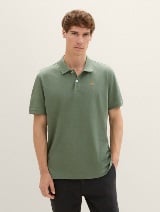 Tricou polo cu logo mic brodat - Verde_1754240