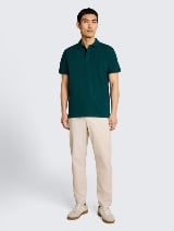 Polo-majica s malim izvezenim logom - Zelena_7649571
