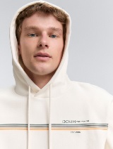 Dukserica sa kapuljačom sa printom - Bela_7566861